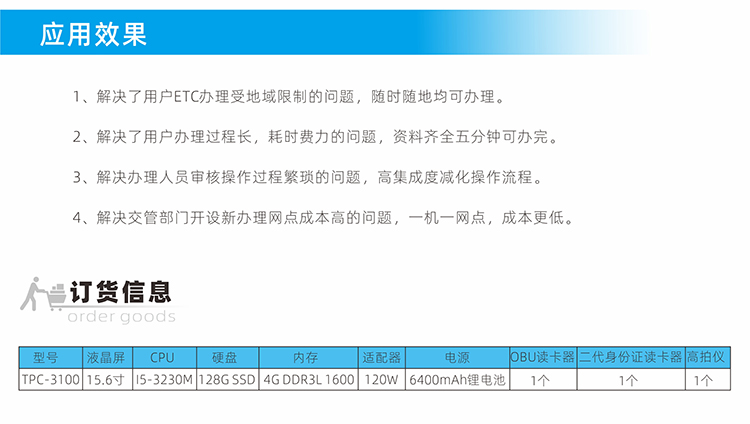便攜式ETC發(fā)行一體機