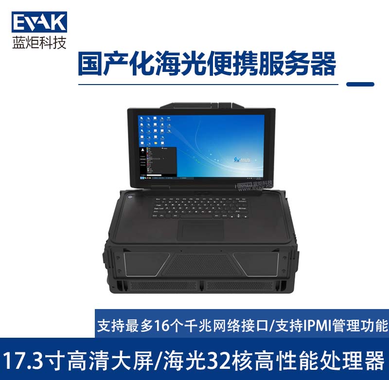 17.3寸國產(chǎn)化海光7285便攜式服務(wù)器預(yù)留7個全長擴(kuò)展槽（DP-9000H-2U）